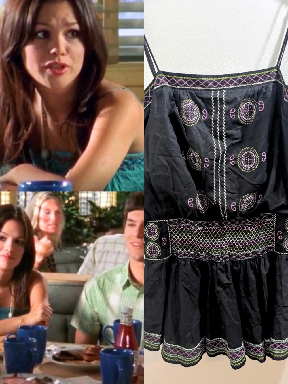 Y2K BCBGMaxAzria Embroidered Mini Dress ASO Summer Roberts The O.C. Alt Color